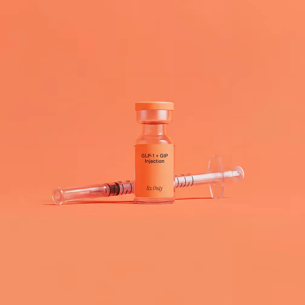 Compounded tirzepatide injection vial