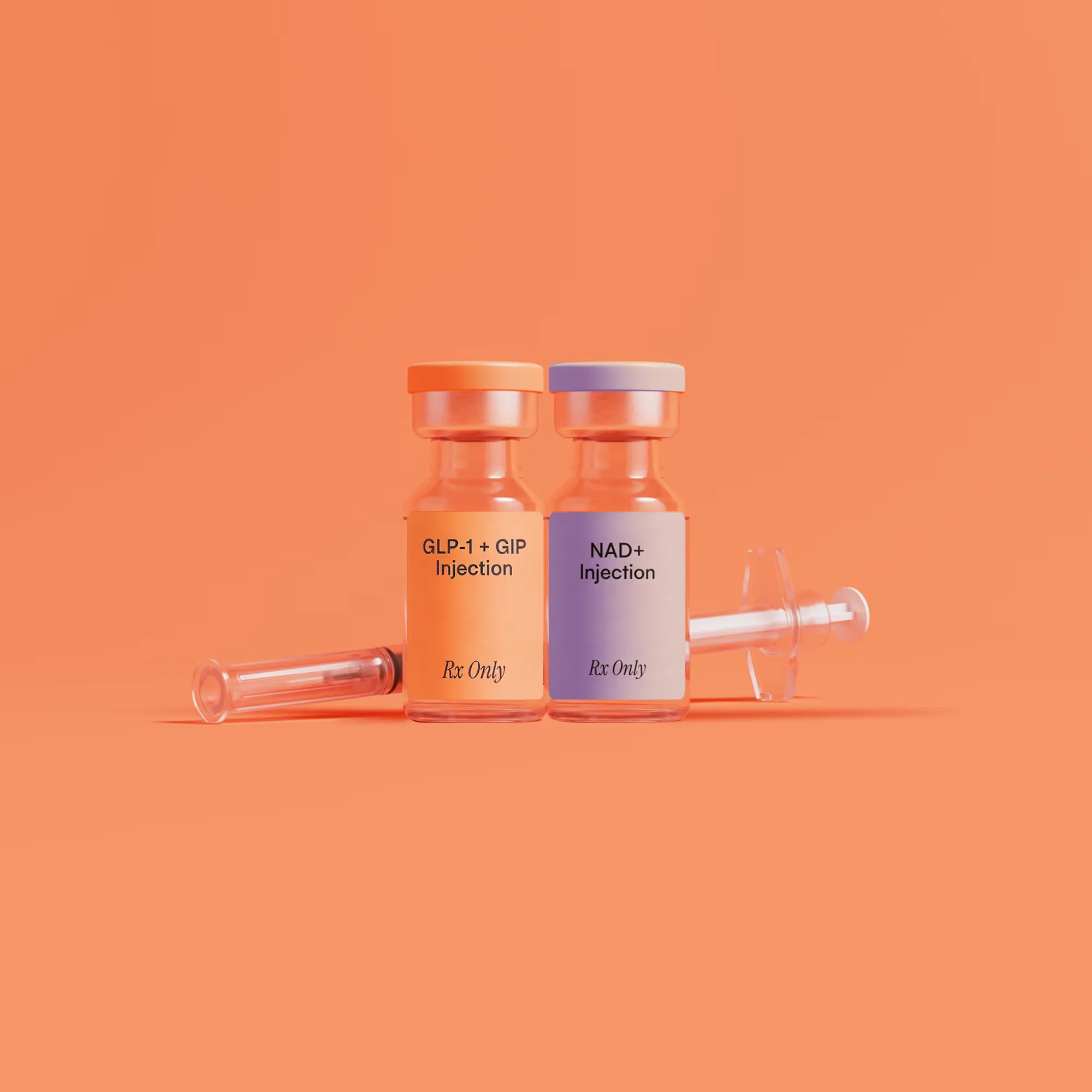 GLP-1/GIP and NAD+ injection vials